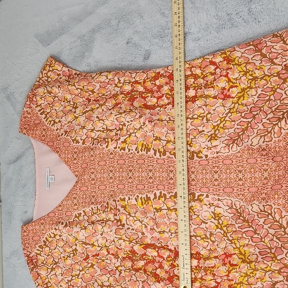 IzaacMizarahi Pink and orange print dress. - Picture 10 of 12